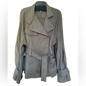Vince‎ Stretch Linen Blend Utility Jacket